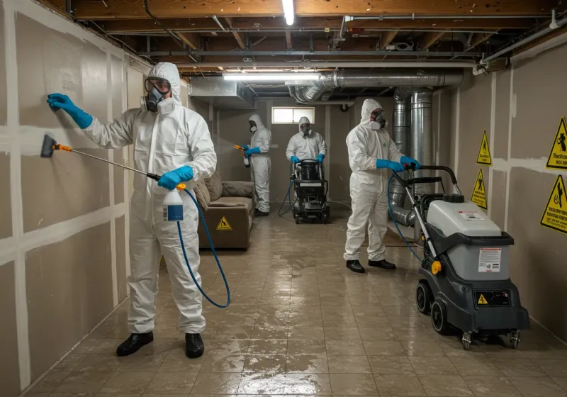 Basement Moisture Removal and Structural Drying process in Forest Grove, OR